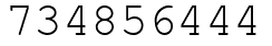 Число 734856444.