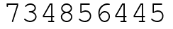 Число 734856445.