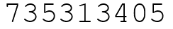 Число 735313405.