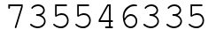 Число 735546335.