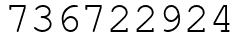 Число 736722924.