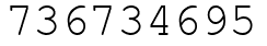 Число 736734695.