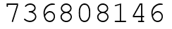 Число 736808146.