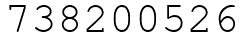Число 738200526.