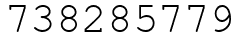 Число 738285779.