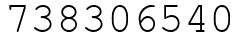 Число 738306540.