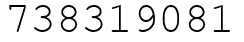 Число 738319081.