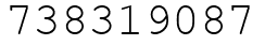Число 738319087.