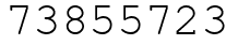 Число 73855723.
