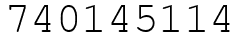 Число 740145114.