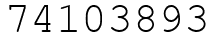 Число 74103893.