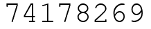 Число 74178269.