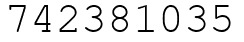 Число 742381035.
