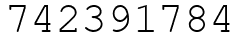 Число 742391784.