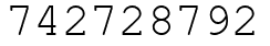 Число 742728792.