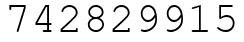 Число 742829915.