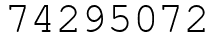 Число 74295072.
