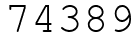 Число 74389.