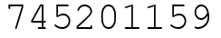 Число 745201159.