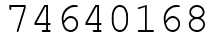Число 74640168.