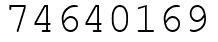 Число 74640169.