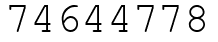 Число 74644778.
