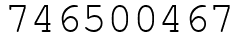 Число 746500467.