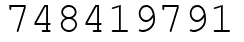 Число 748419791.