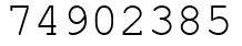 Число 74902385.