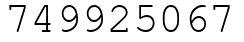 Число 749925067.