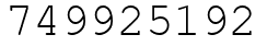 Число 749925192.