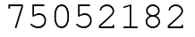 Число 75052182.