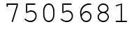 Число 7505681.
