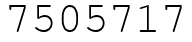 Число 7505717.