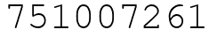 Число 751007261.
