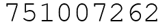 Число 751007262.