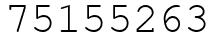 Число 75155263.