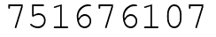 Число 751676107.