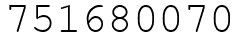 Число 751680070.
