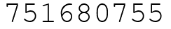 Число 751680755.