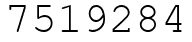 Число 7519284.