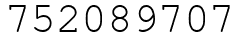 Число 752089707.