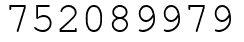 Число 752089979.