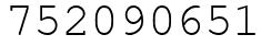 Число 752090651.