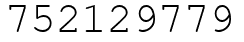 Число 752129779.
