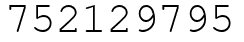Число 752129795.