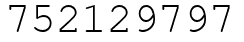 Число 752129797.