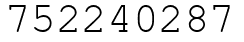 Число 752240287.