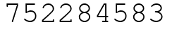 Число 752284583.