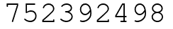 Число 752392498.